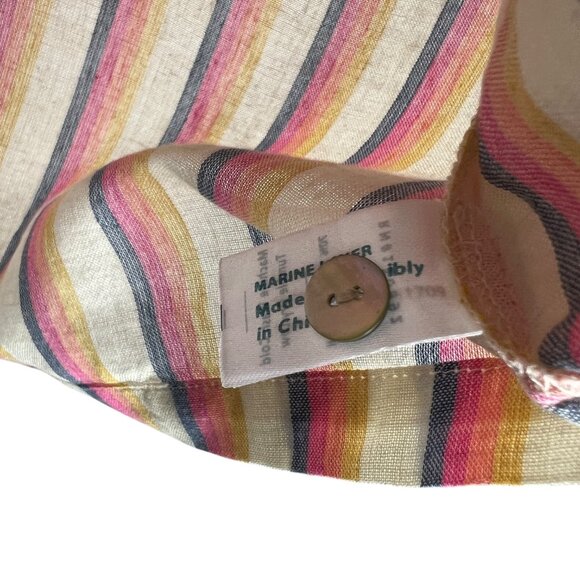 NWT Marine Layer Doze Short Sleeve PJ Pajama Top in Retro Ombre Stripe Size XS - Picture 5 of 8